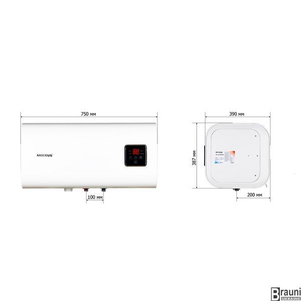 Водонагрівач "Квадрат" Mixxus EWH-14050 CUBE WET(Н) накопичувальний 50 л, мокрий тен 2,0 kW (WH0614) WH0614 фото