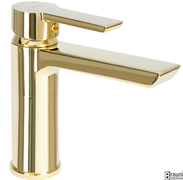 Змішувач для раковини (умивальника) REA ARGUS GOLD золотий низький REA-B6212 фото