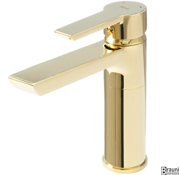 Змішувач для раковини (умивальника) REA ARGUS GOLD золотий низький REA-B6212 фото