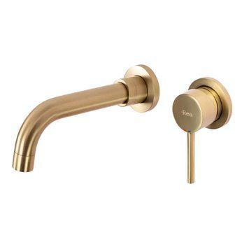 Змішувач для раковини (умивальника) REA LUNGO LONG BRUSHED GOLD + BOX прихованого монтажу * REA-B4109 фото