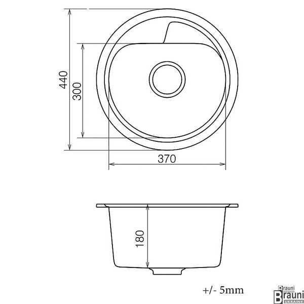 Кухонна мийка Polo PMR 01.45 Gray, сіра, 44*44 см 5019 фото