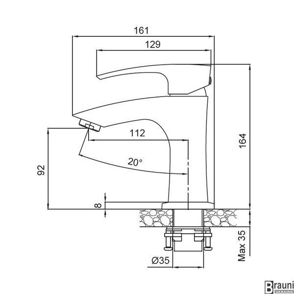 Смеситель для умывальника Koer KB-10007-05 (Цвет черный) (KR3439) KR3439 фото