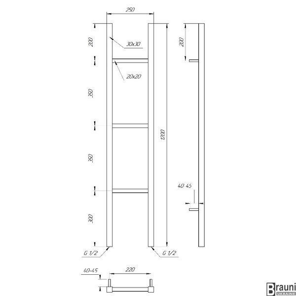 Полотенецесушитель электрический белый Musa DRY 120х25 52001-1-4 фото