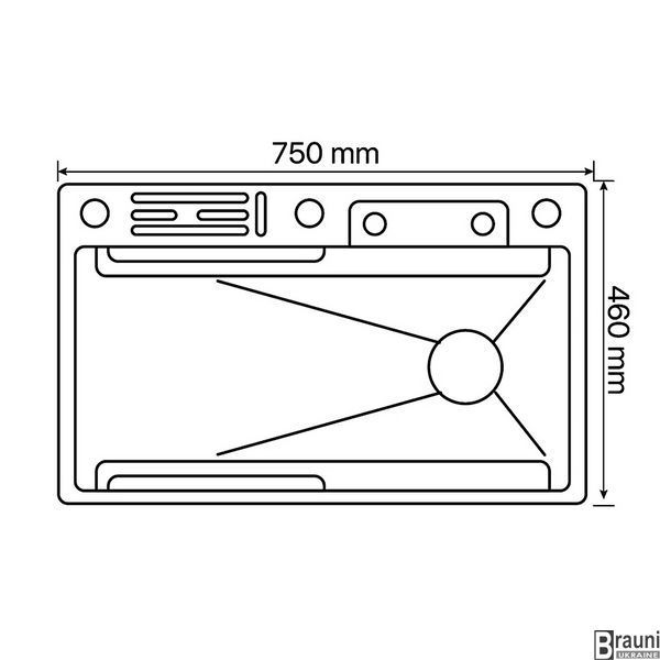 Кухонная мойка многофункциональная 75х46 ZH7546-SET-06.SUS304 DECOR со смесителем ZX5682 фото