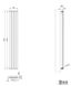 Вертикальний дизайнерський радіатор опалення ТМ ARTTIDESIGN Terni 4/1800 чорний матовий 5526 фото 3