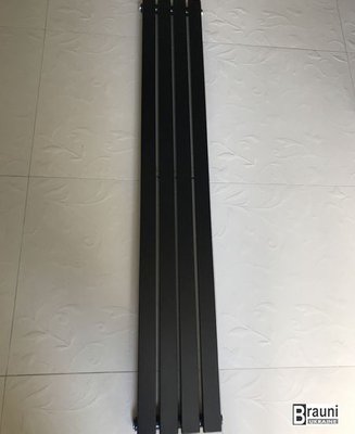 Вертикальный дизайнерский радиатор отопления ТМ ARTTIDESIGN Terni 4/1500 чёрный матовый 5528 фото