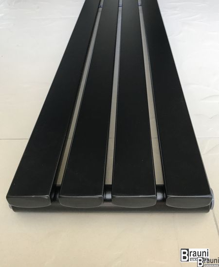 Вертикальний дизайнерський радіатор опалення ТМ ARTTIDESIGN Terni 4/1500 чорний матовий 5528 фото