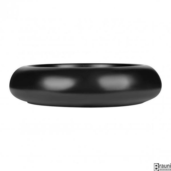 Раковина-чаша Robin 46x46 кругла чорна матова з клапаном 5699 фото