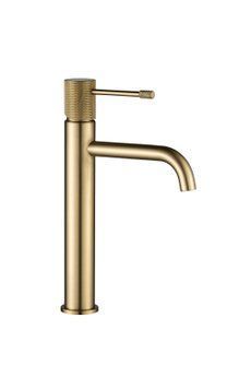 Змішувач для раковини VBI MILANO UNO BRUSHED GOLD високий VBI-050101BG-H01BG фото