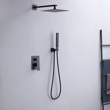 Душевая система скрытого монтажа KUB-009 INNER BLACK черная MI5944 фото