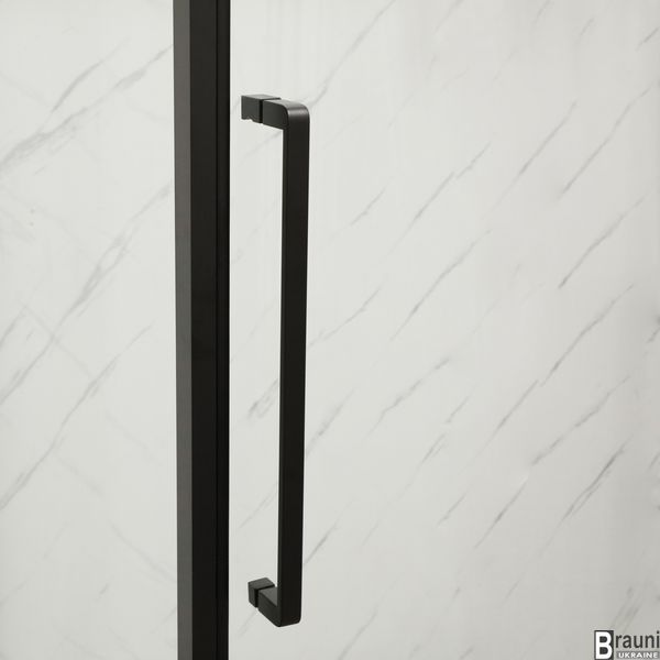 Душова кабіна без піддону Mixxus Premium BEVEL SC01-100x80x195-TR Black прозоре скло 6мм (MI6870) MI6870 фото