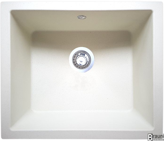 Кухонна мийка Mira U-540 Biela 54х46 біла під столешню RO44647 фото