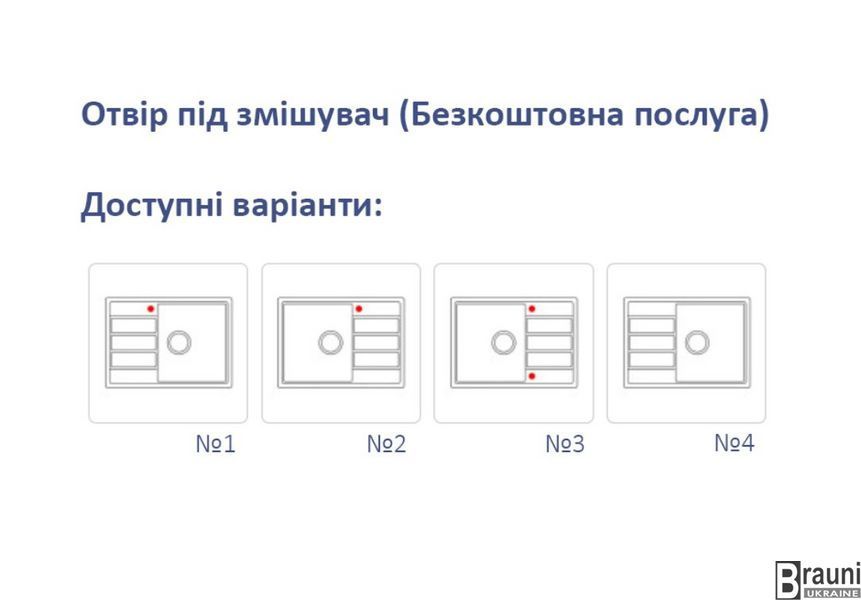 Кухонна мийка 76х44 VANKOR Easy EMP 02.76 Terra + сифон EMP 02.76 Terra фото